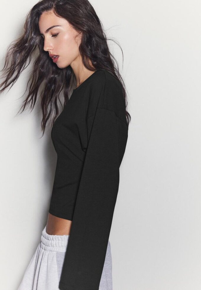 T-skjorte med kimonoermer