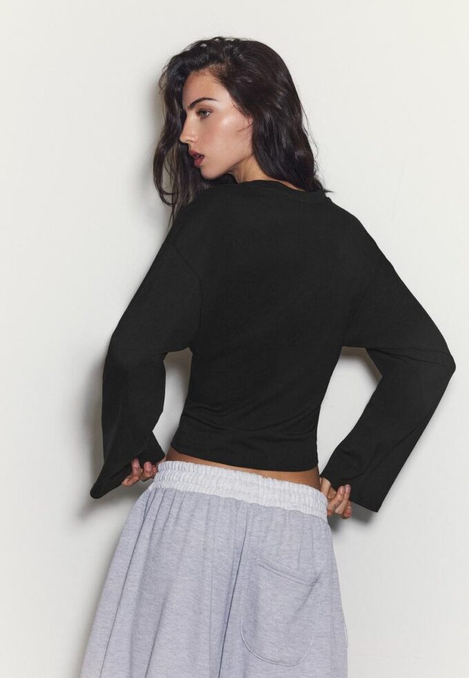 T-skjorte med kimonoermer