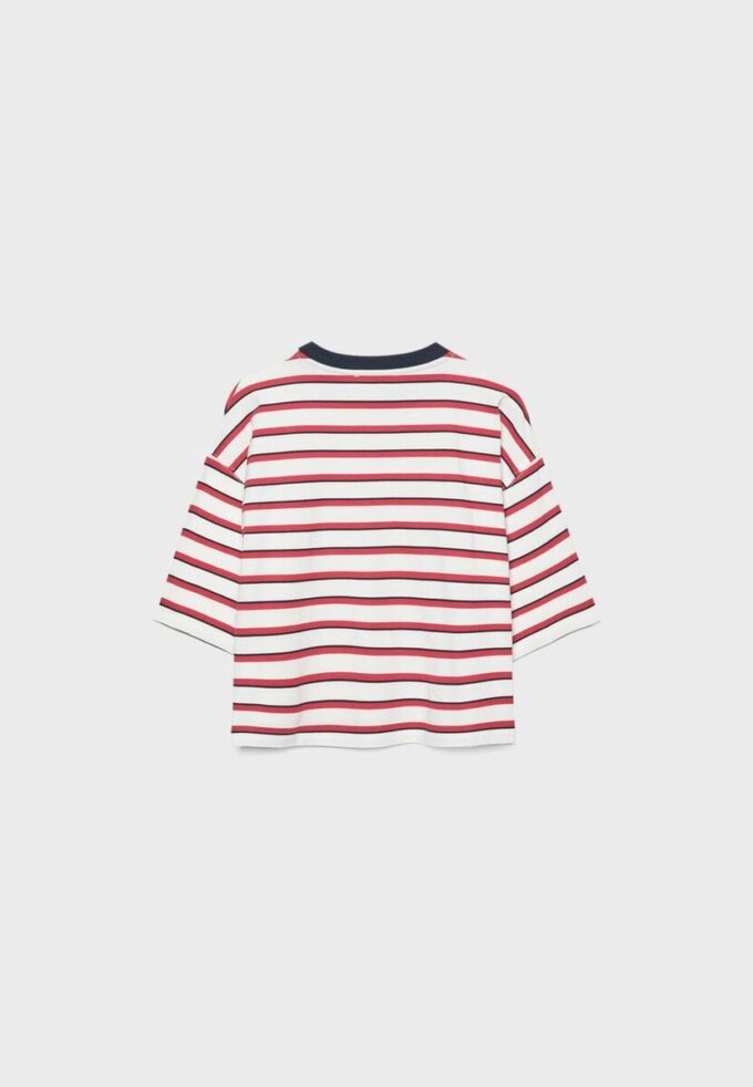 T-skjorte med kort erme og mønstret design