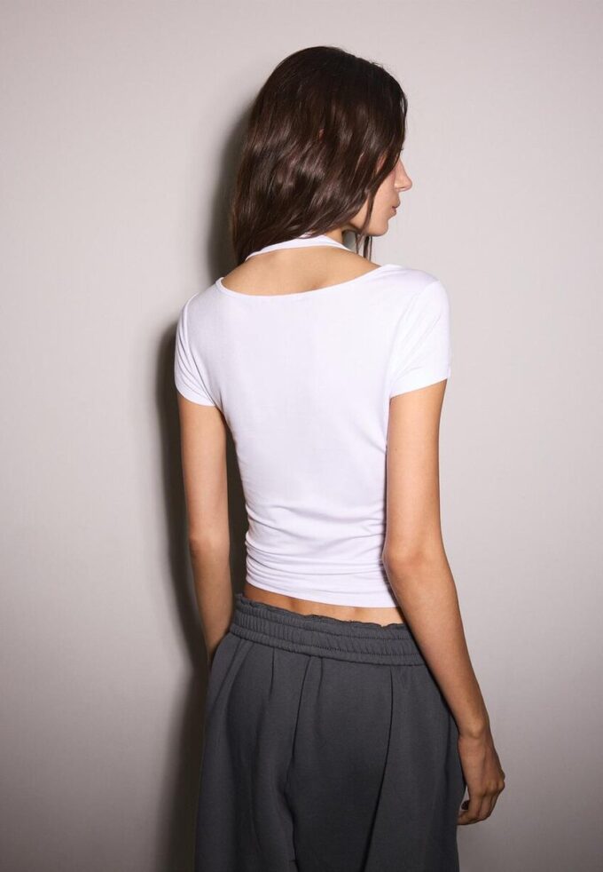 T-skjorte med korte ermer i to lag