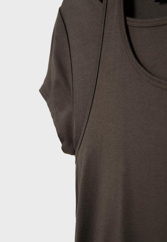 T-skjorte med korte ermer i to lag