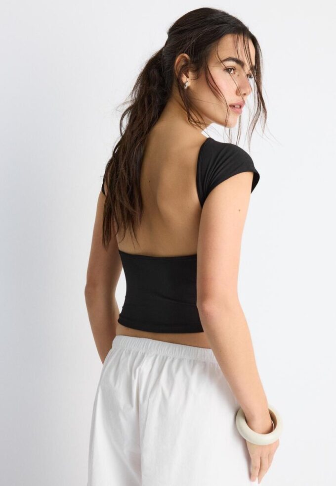 T-skjorte med åpen rygg