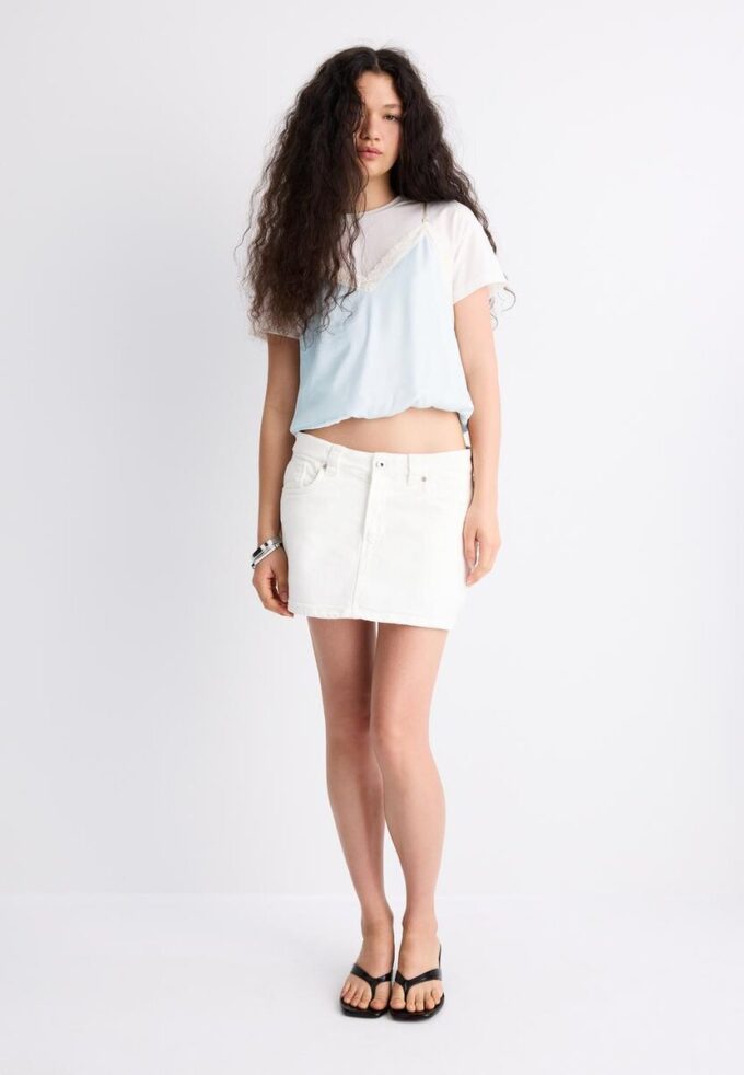 T-skjorte med to lag og camisole