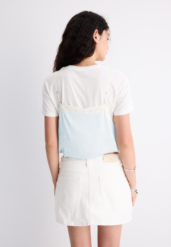 T-skjorte med to lag og camisole