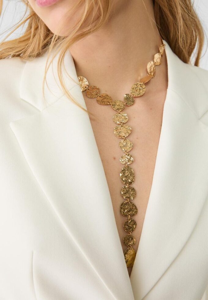 Teksturert lariat-halskjede