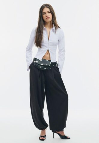 Tettsittende bengalin-skjorte med dobbel glidelås