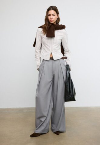 Tettsittende bengalin-skjorte med dobbel glidelås