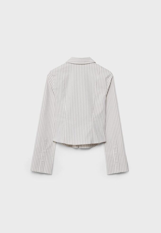 Tettsittende bengalin-skjorte med dobbel glidelås