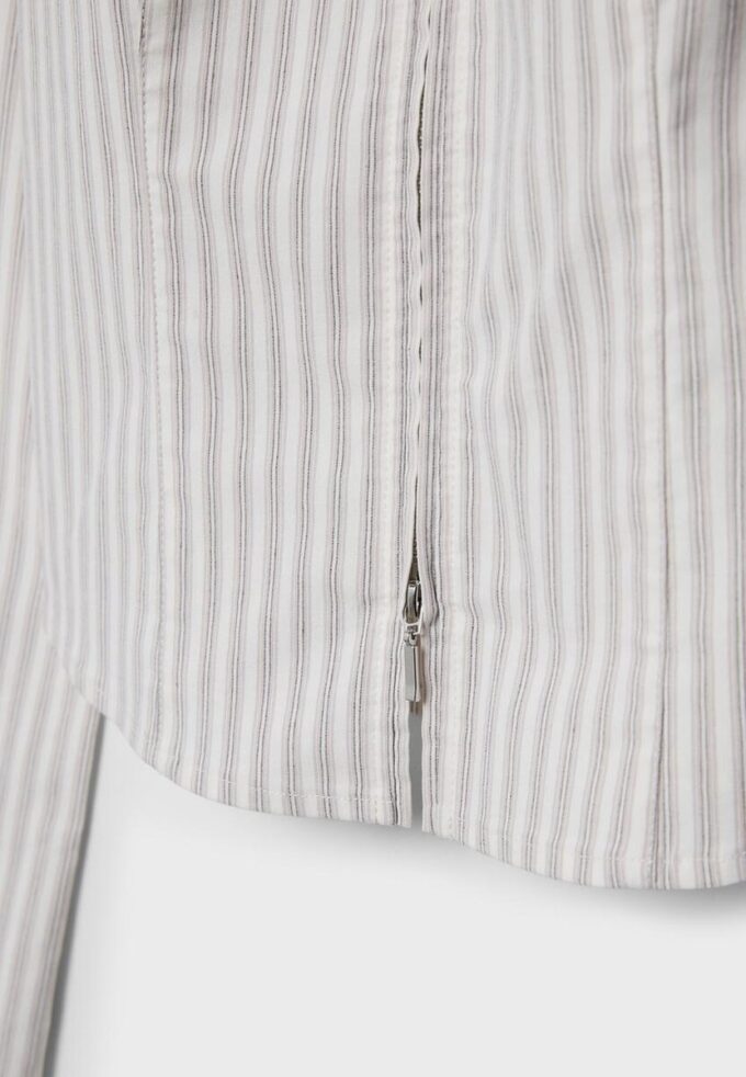 Tettsittende bengalin-skjorte med dobbel glidelås