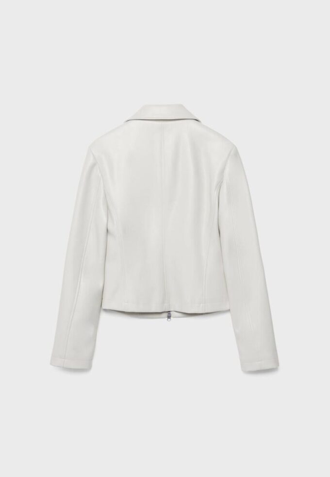 Tettsittende jakke i skinnimitasjon