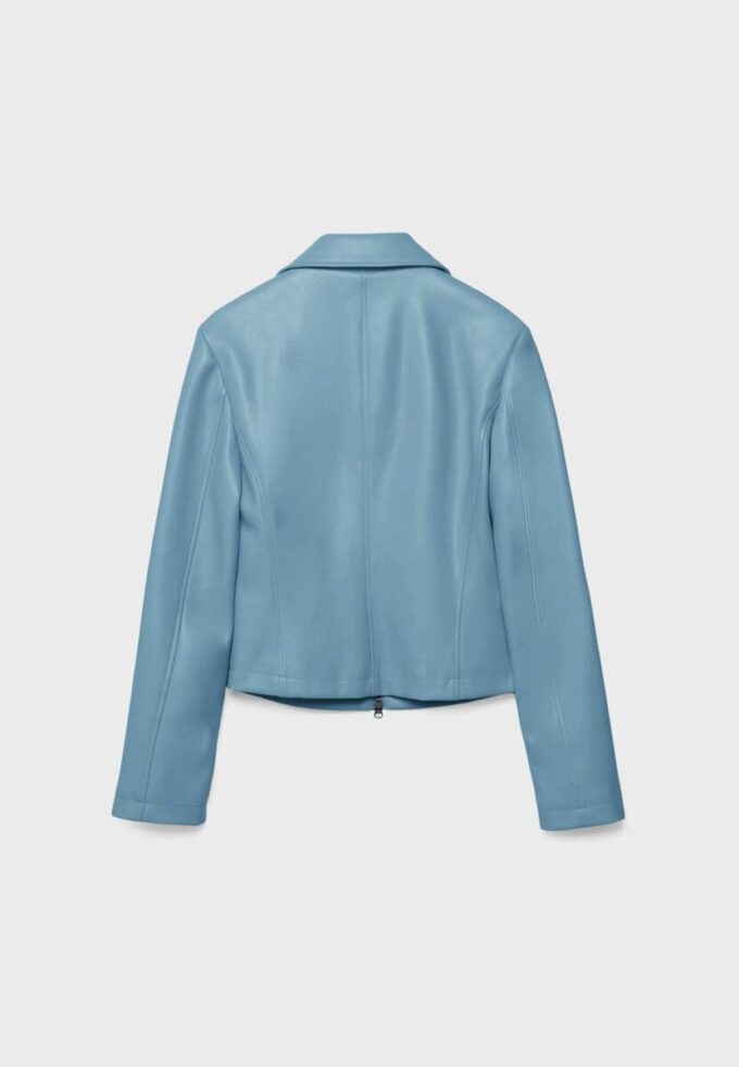 Tettsittende jakke i skinnimitasjon