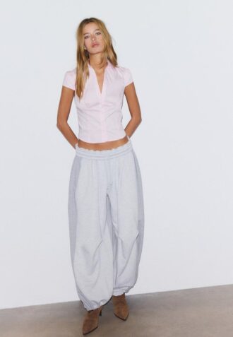 Tettsittende skjorte med korte ermer