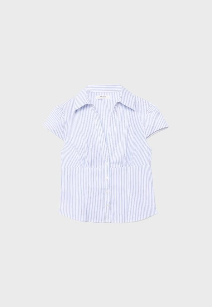 Tettsittende skjorte med korte ermer