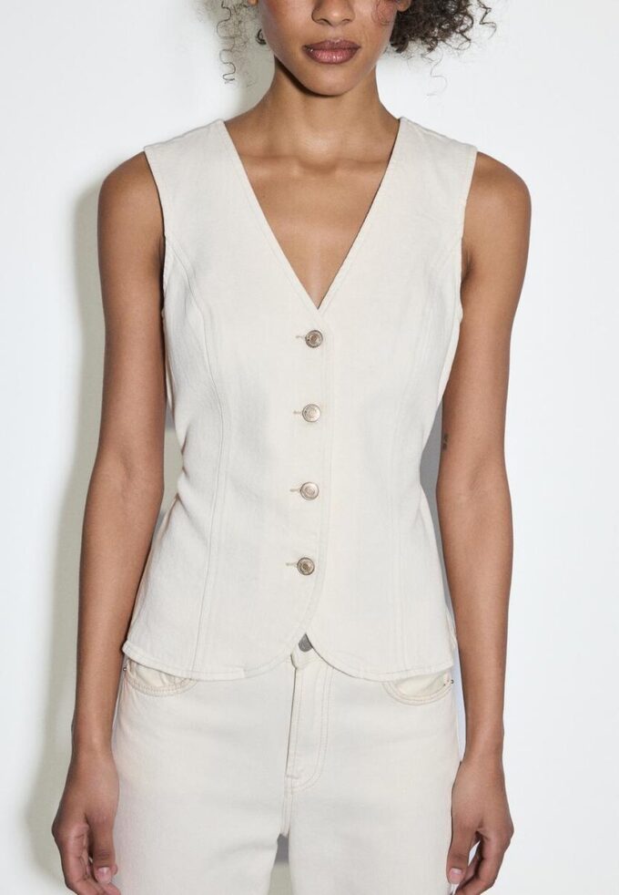 Tettsittende topper i denim