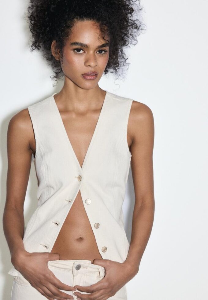 Tettsittende topper i denim