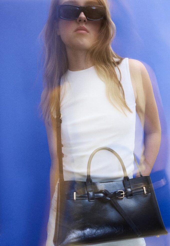 Tote-veske med belte