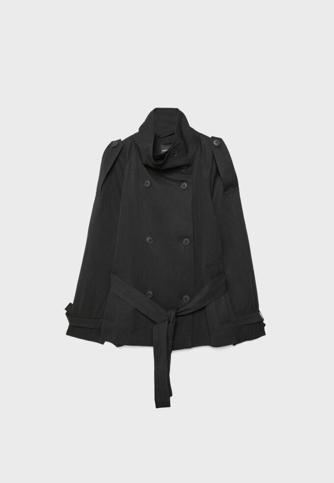 Trenchcoat med høy hals