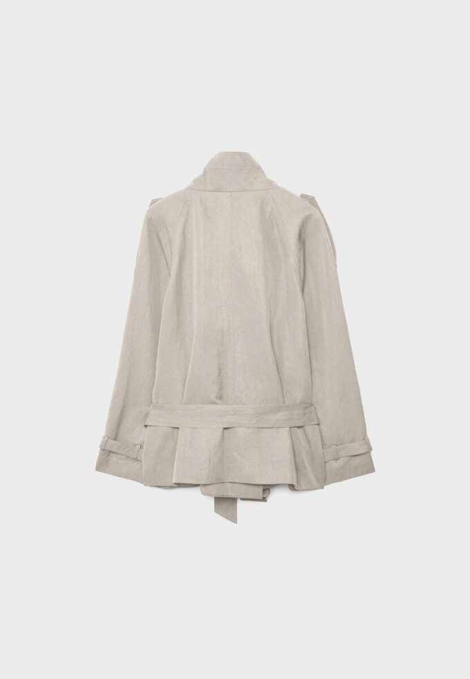 Trenchcoat med høy hals