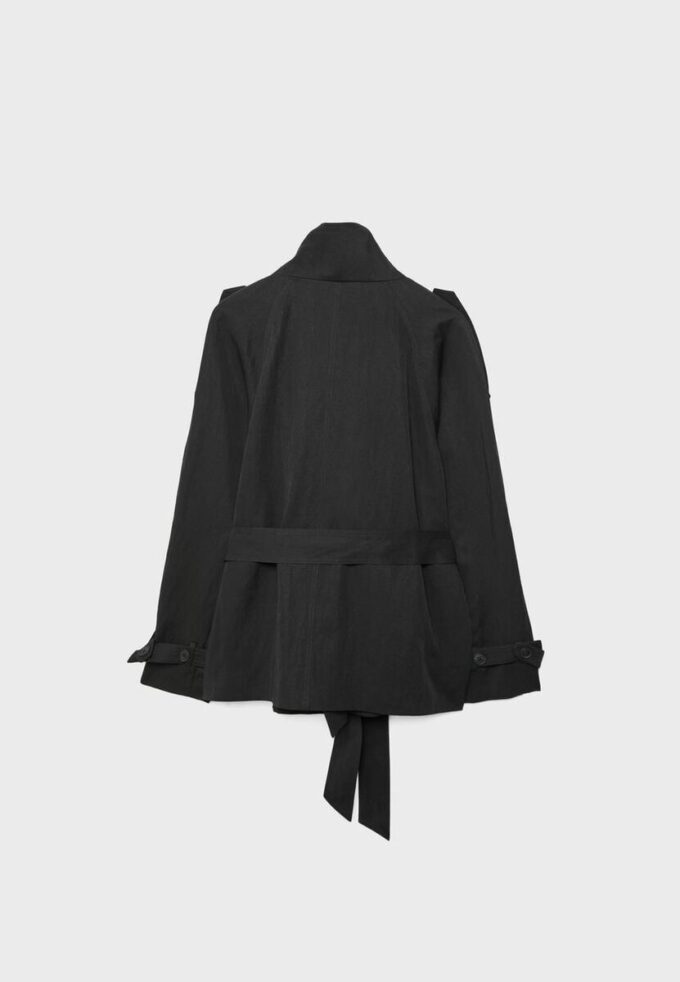 Trenchcoat med høy hals