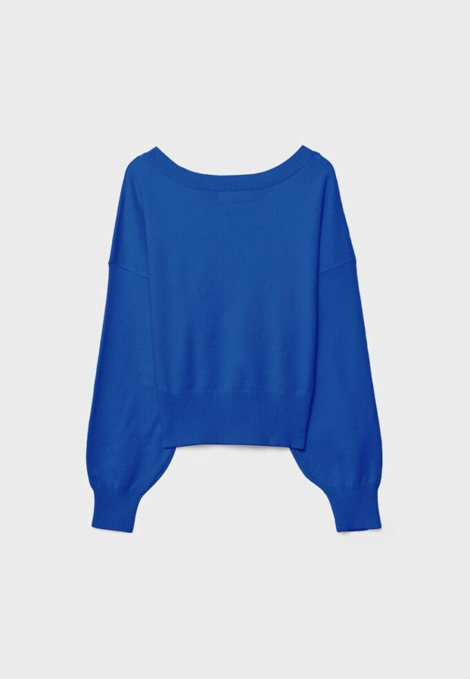 V-hals genser med flagermusermmer