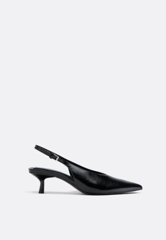 V-hals sko med høy hæl