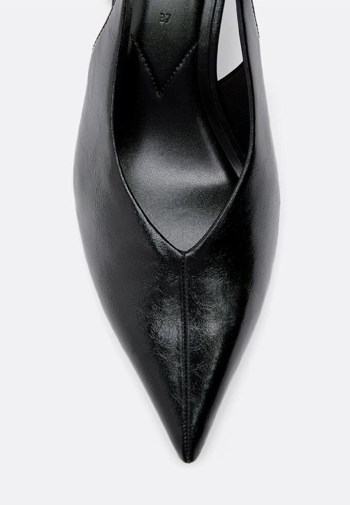 V-hals sko med høy hæl