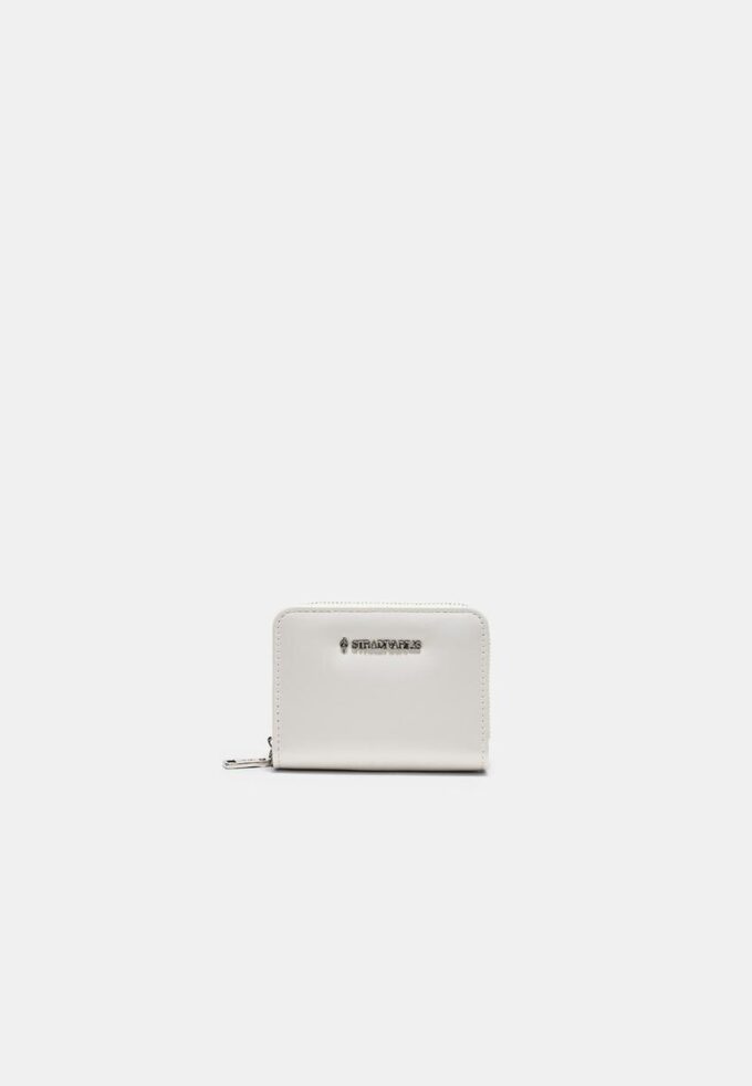 Veske med glidelås i skinnimitasjon