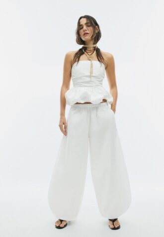 Volumbukser i poplin