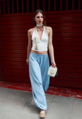 Volumbukser i poplin