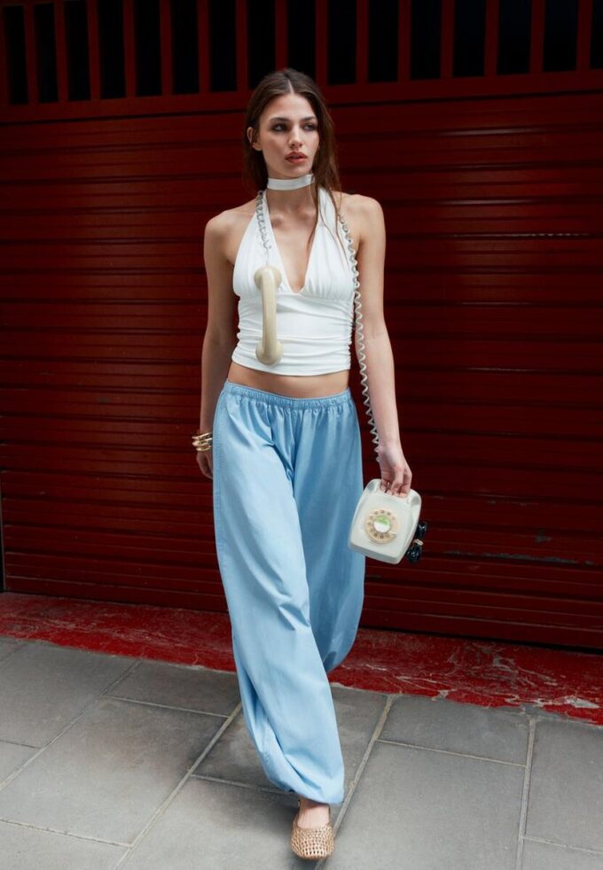 Volumbukser i poplin