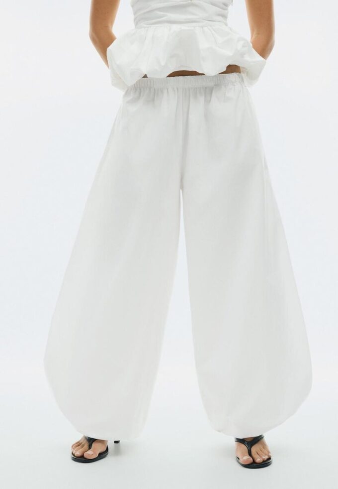 Volumbukser i poplin