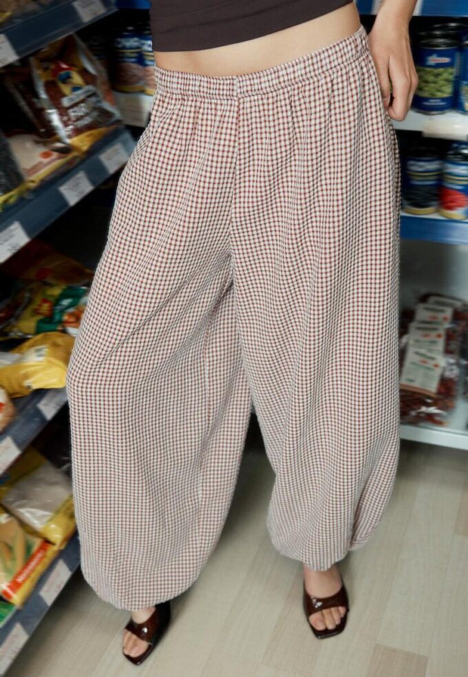 Volumbukser i poplin