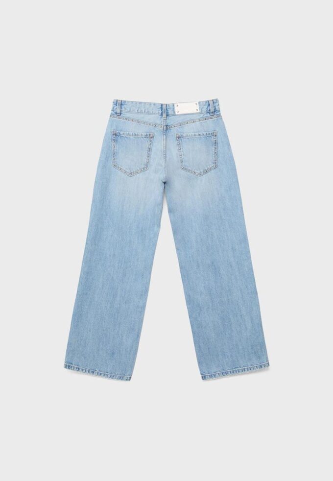 Wide Leg Loose Studded Jeans