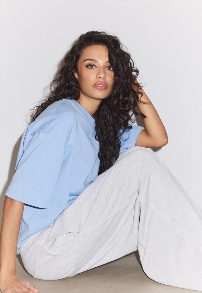 Wide Leg Plush Bukser med pyntedetaljer