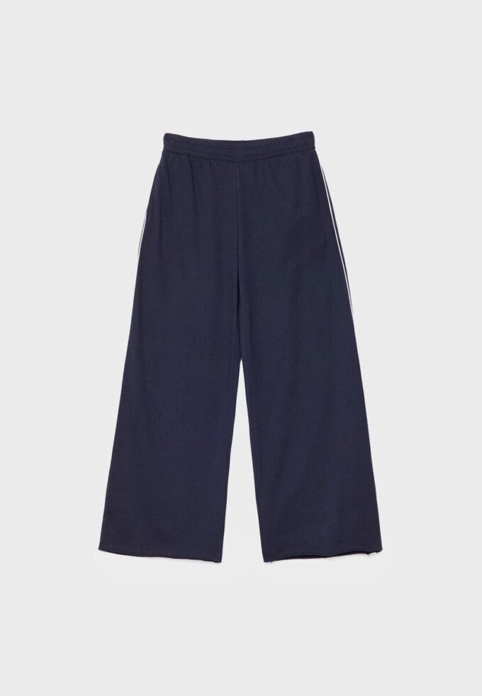 Wide Leg Plush Bukser med pyntedetaljer