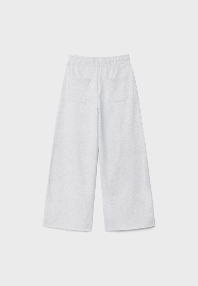 Wide Leg Plush Bukser med pyntedetaljer