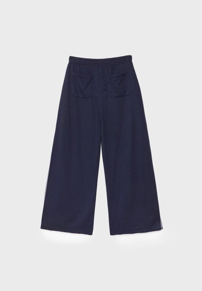 Wide Leg Plush Bukser med pyntedetaljer