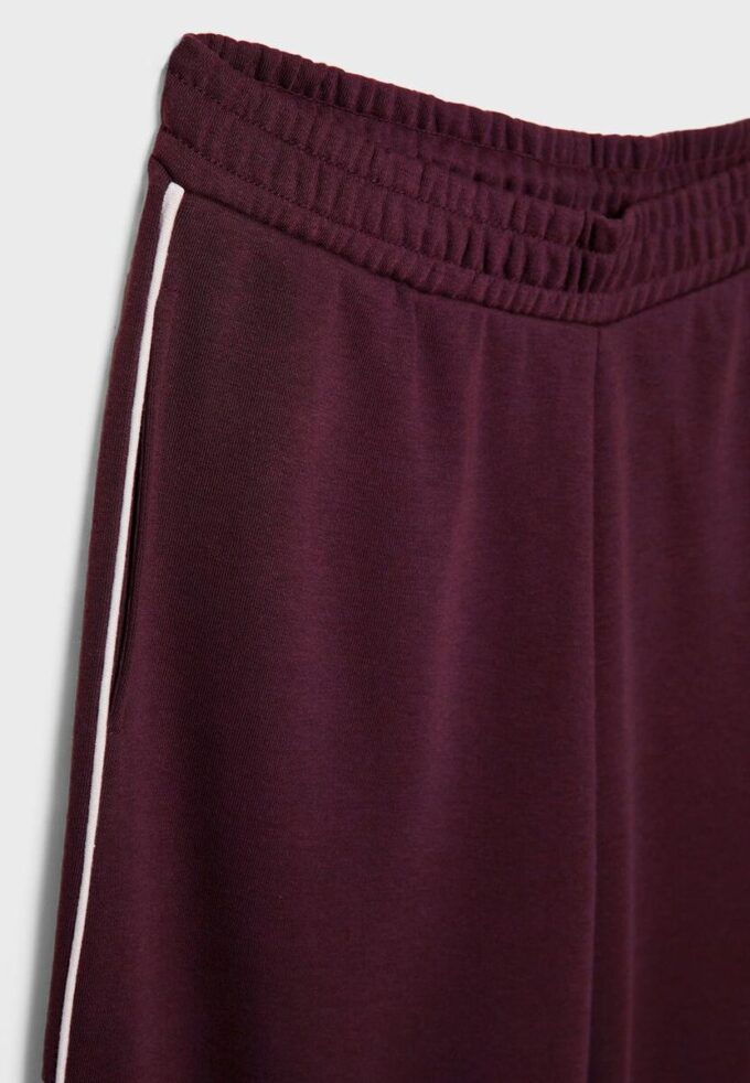 Wide Leg Plush Bukser med pyntedetaljer