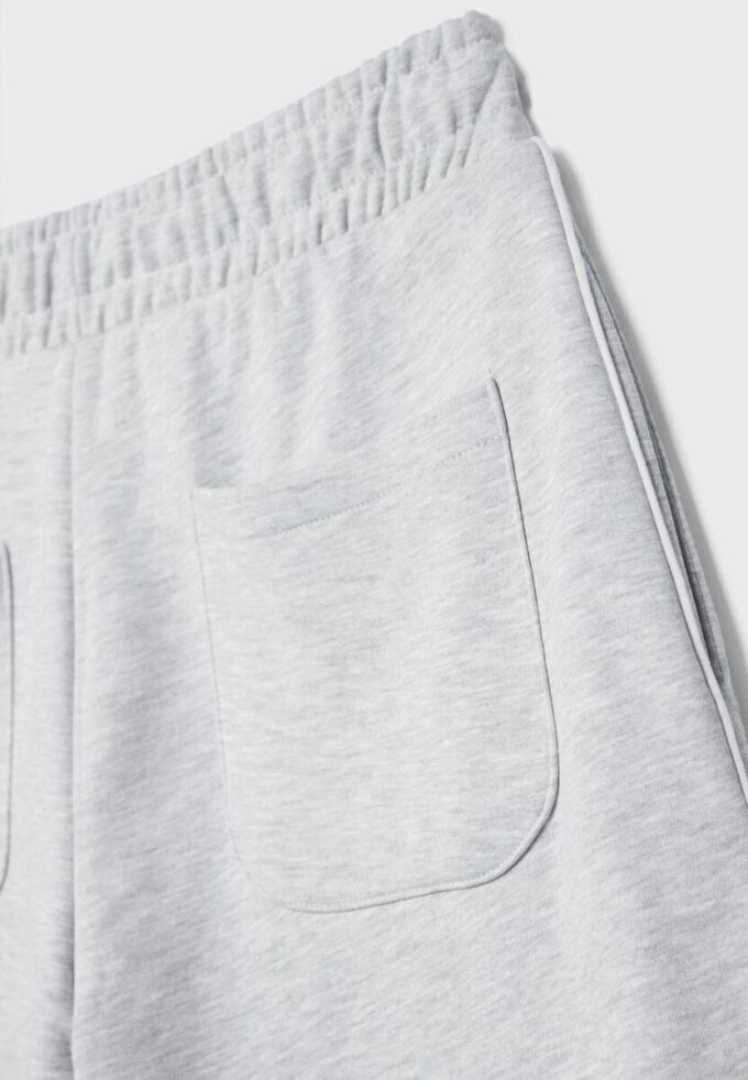 Wide Leg Plush Bukser med pyntedetaljer